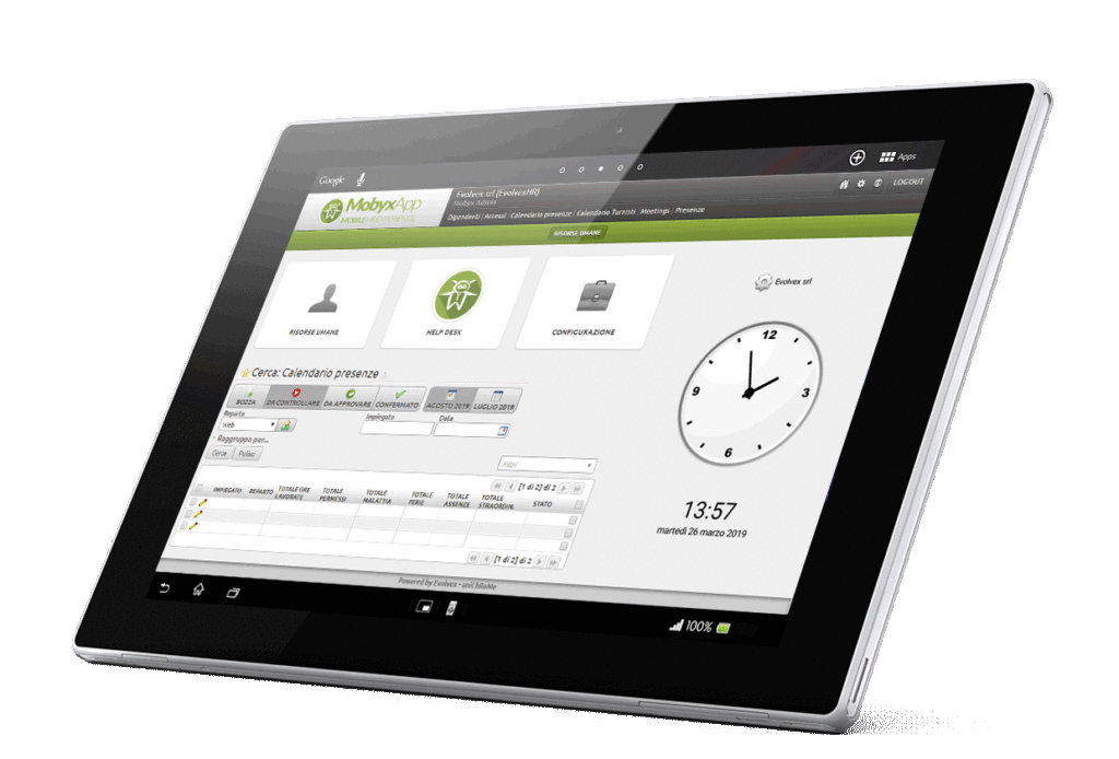 App rilevazione presenze e controllo presenze dipendenti - Mobyx